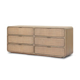 Maia 6 Drawer Dresser - Dusty Brown Cane | shipping 12/25/2026