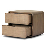 Maia Nightstand - Dusty Brown Oak Veneer | shipping 12/25/2026