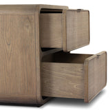 Maia Nightstand - Dusty Brown Oak Veneer | shipping 12/25/2026