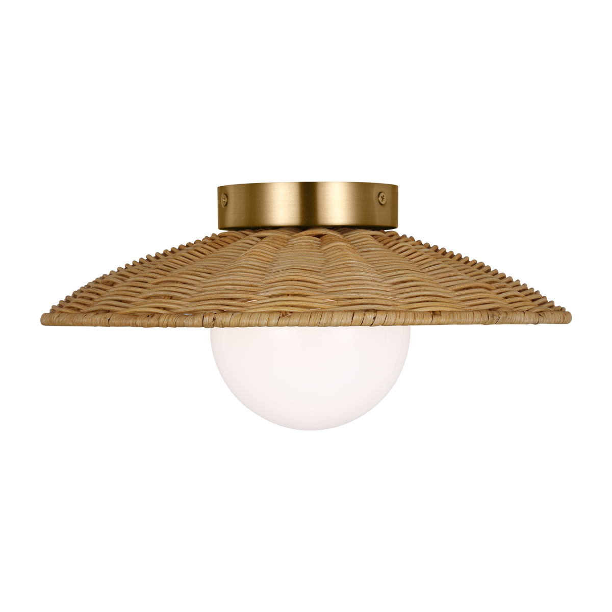 Mari Medium Flush Mount Burnished Brass | shipping 08/18/2025