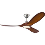 with Koa Blades and Light Kit Brushed Steel