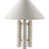 Medici Charcoal and White Marble Table Lamp  Four Hands