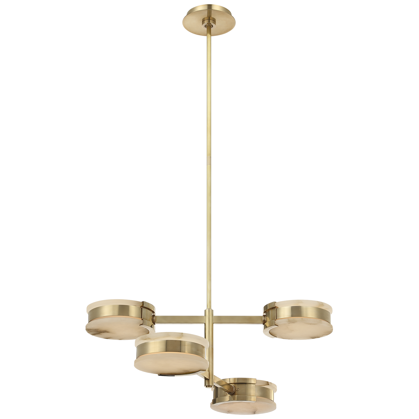 Featuring Melange 25" Multi-Positional Semi-Flush Chandelier Antique-Burnished Brass by Visual Comfort at Amethyst Home. Illuminate your space with the Melange Chandelier, a luxurious addition to any room. This 25" semi-flush chandelier boasts multi-positional arms and an elegant antique-burnished brass finish. Elevate your decor with its stunning design and enjoy the luxurious amb. Amethyst Home provides interior design, new construction, custom furniture, and area rugs in the Monterey metro area