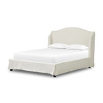 Featuring Meryl Broadway Mist Slipcover Bed by Four Hands at Amethyst Home. Inspired by the curved silhouette of the camel-back sofa, this classic shape is updated with the casual look of a slipcover. Slipcovered styles are fully removable and machine-washable for easy care.KingOverall Dimensions: 86.50"w x 89.00"d x 52.50"hWeight: 217.59 lbsQueenOverall Dimensions: 70.00"w x 89.0. Amethyst Home provides interior design, new construction, custom furniture, and area rugs in the Calabasas metro area