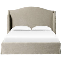 Featuring Meryl Broadway Stone Slipcover Bed by Four Hands at Amethyst Home. Inspired by the curved silhouette of the camel-back sofa, this classic shape is updated with the casual look of a slipcover. Slipcovered styles are fully removable and machine-washable for easy care.KingOverall Dimensions: 86.50"w x 89.00"d x 52.50"hWeight: 217.59 lbsQueenOverall Dimensions: 70.00"w x 89.. Amethyst Home provides interior design, new construction, custom furniture, and area rugs in the Charlotte metro area