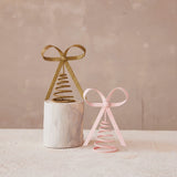 Metal Bow Tree Topper, Gold Glitter Finish