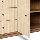 Meyer Media Console - Natural Fleck Raffia | shipping 10/10/2026