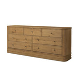 Minnie 7 Drawer Dresser - Aged Natural Oak Veneer | shipping 10/25/2026