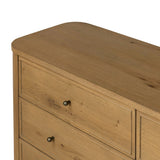 Minnie 7 Drawer Dresser - Aged Natural Oak Veneer | shipping 10/25/2026