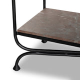 Monroe Bookshelf - Textured Smoke and Russet - Aged Hammered Iron | shipping 12/25/2026