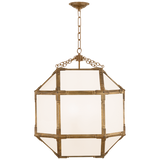 Featuring Morris Medium Lantern Gilded Iron by Visual Comfort at Amethyst Home. The Morris by Suzanne Kasler adds refined charm to any style of kitchen or entryway. Clear or white glass panes adorn the geometric frame in antique zinc, polished nickel or gilded iron, allowing for brighter or more diffused illumination.
Overall Dimensions: 18.5" L x 18.5" W x 26" HWeight: 23 lbs.. Amethyst Home provides interior design, new construction, custom furniture, and area rugs in the Monterey metro area