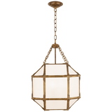 Featuring Morris Small Lantern Gilded Iron by Visual Comfort at Amethyst Home. The Morris by Suzanne Kasler adds refined charm to any style of kitchen or entryway. Clear or white glass panes adorn the geometric frame in antique zinc, polished nickel or gilded iron, allowing for brighter or more diffused illumination.
Overall Dimensions: 13.5" L x 13.5" W x 21.5" HWeight: 14 lbs.. Amethyst Home provides interior design, new construction, custom furniture, and area rugs in the Alpharetta metro area