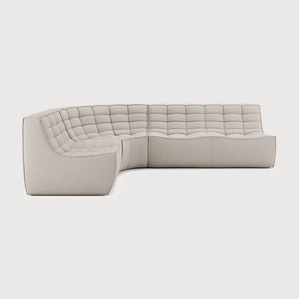 Featuring N701 Beige 90° Round Left Corner Modular Sofa Set by Ethnicraft at Amethyst Home. The N701 sofa is an inviting design that oozes comfort and relaxation. By combining the different modules and sizes, you have unlimited possibilities when it comes to creating your own unique setting. Designed by Jacques Deneef, it’s available in multiple colours and materials, with pre-con. Amethyst Home provides interior design, new construction, custom furniture, and area rugs in the San Diego metro area