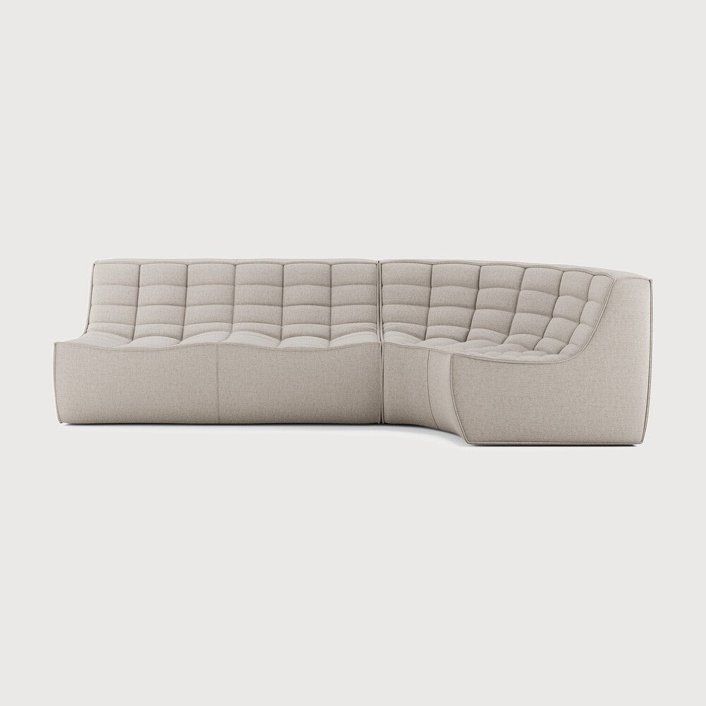 Featuring N701 Beige 90° Round Corner Right Modular Sofa Set by Ethnicraft at Amethyst Home. The N701 sofa is an inviting design that oozes comfort and relaxation. By combining the different modules and sizes, you have unlimited possibilities when it comes to creating your own unique setting. Designed by Jacques Deneef, it’s available in multiple colours and materials, with pre-c. Amethyst Home provides interior design, new construction, custom furniture, and area rugs in the Alpharetta metro area