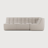 Featuring N701 Beige 90° Square Corner Right Modular Sofa Set by Ethnicraft at Amethyst Home. The N701 sofa is an inviting design that oozes comfort and relaxation. By combining the different modules and sizes, you have unlimited possibilities when it comes to creating your own unique setting. Designed by Jacques Deneef, it’s available in multiple colours and materials, with pre-conf. Amethyst Home provides interior design, new construction, custom furniture, and area rugs in the Austin metro area