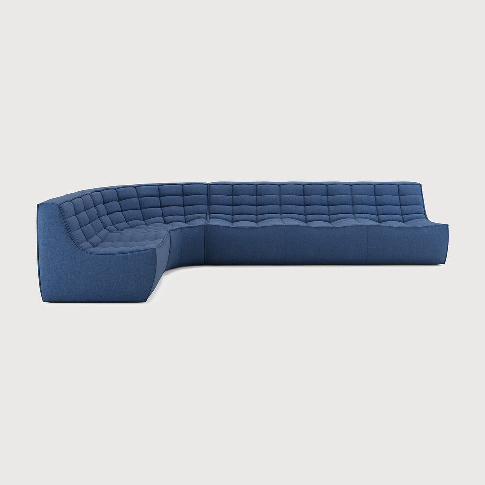 Featuring N701 Blue 90° Round Left Corner Modular Sofa Set by Ethnicraft at Amethyst Home. The N701 sofa is an inviting design that oozes comfort and relaxation. By combining the different modules and sizes, you have unlimited possibilities when it comes to creating your own unique setting. Designed by Jacques Deneef, it’s available in multiple colours and materials, with pre-conf. Amethyst Home provides interior design, new construction, custom furniture, and area rugs in the Charlotte metro area