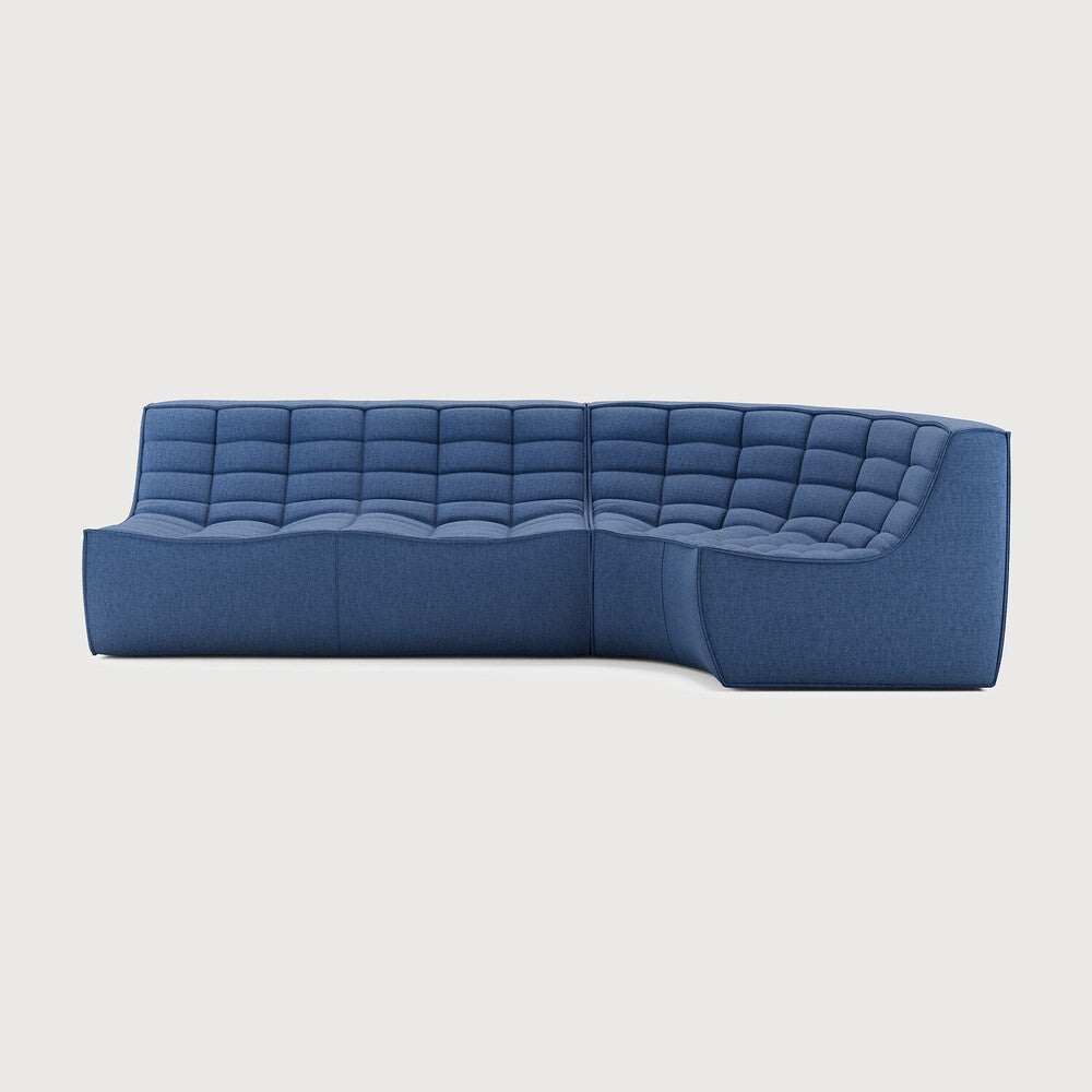 Featuring N701 Blue 90° Round Corner Right Modular Sofa Set by Ethnicraft at Amethyst Home. The N701 sofa is an inviting design that oozes comfort and relaxation. By combining the different modules and sizes, you have unlimited possibilities when it comes to creating your own unique setting. Designed by Jacques Deneef, it’s available in multiple colours and materials, with pre-configu. Amethyst Home provides interior design, new construction, custom furniture, and area rugs in the Omaha metro area