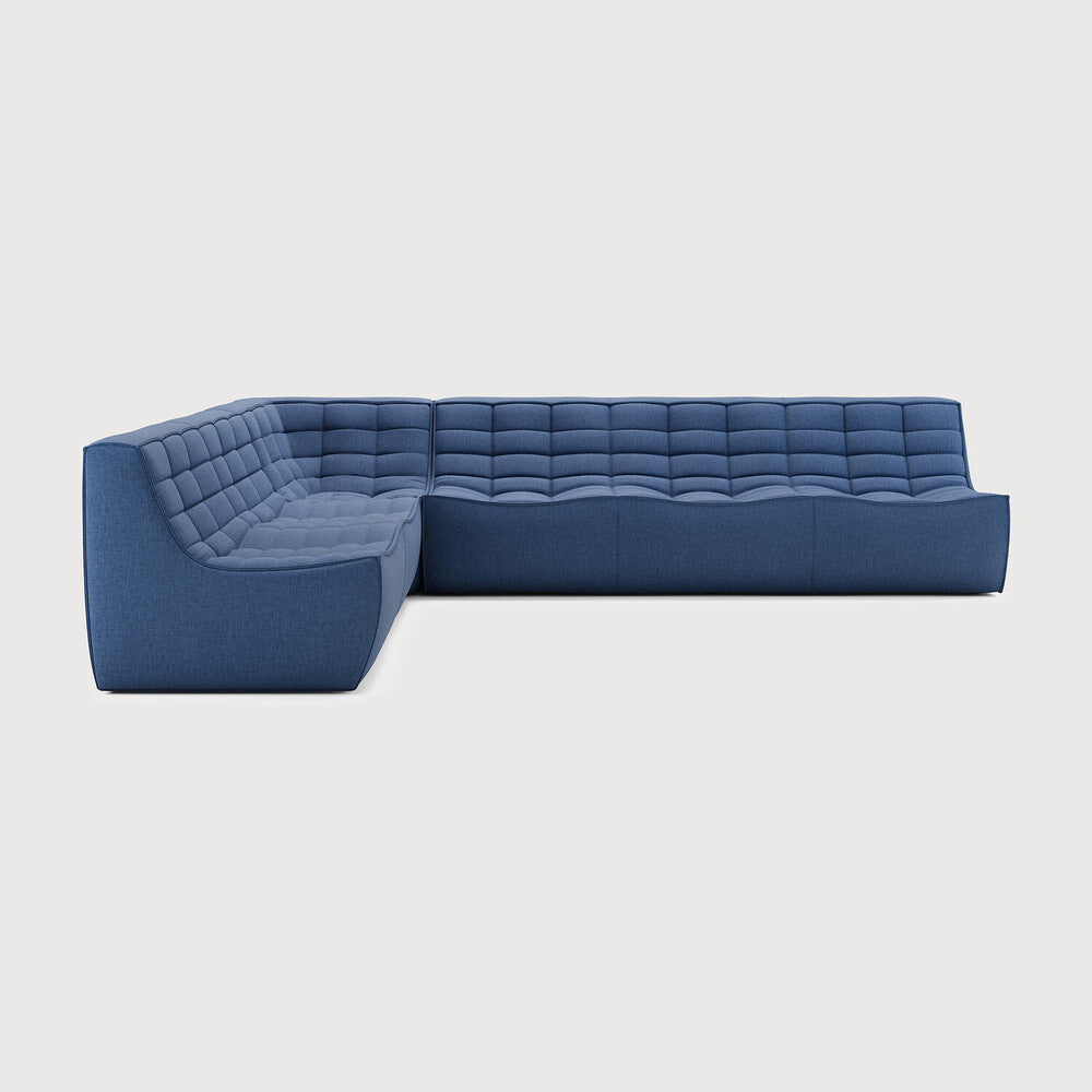 Featuring N701 Blue 90° Square Left Corner Modular Sofa Set by Ethnicraft at Amethyst Home. The N701 sofa is an inviting design that oozes comfort and relaxation. By combining the different modules and sizes, you have unlimited possibilities when it comes to creating your own unique setting. Designed by Jacques Deneef, it’s available in multiple colours and materials, with pre-config. Amethyst Home provides interior design, new construction, custom furniture, and area rugs in the Austin metro area