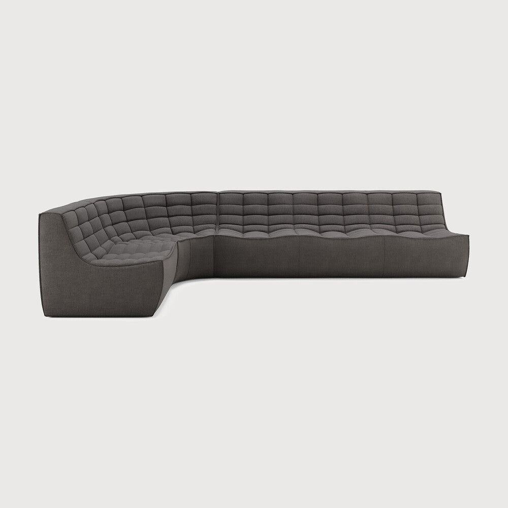 Featuring N701 Dark Grey 90° Round Left Corner Modular Sofa Set by Ethnicraft at Amethyst Home. The N701 sofa is an inviting design that oozes comfort and relaxation. By combining the different modules and sizes, you have unlimited possibilities when it comes to creating your own unique setting. Designed by Jacques Deneef, it’s available in multiple colours and materials, with. Amethyst Home provides interior design, new construction, custom furniture, and area rugs in the Winter Garden metro area