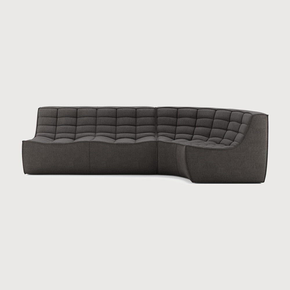 Featuring N701 Dark Grey 90° Round Corner Right Modular Sofa Set by Ethnicraft at Amethyst Home. The N701 sofa is an inviting design that oozes comfort and relaxation. By combining the different modules and sizes, you have unlimited possibilities when it comes to creating your own unique setting. Designed by Jacques Deneef, it’s available in multiple colours and materials, with pr. Amethyst Home provides interior design, new construction, custom furniture, and area rugs in the Nashville metro area