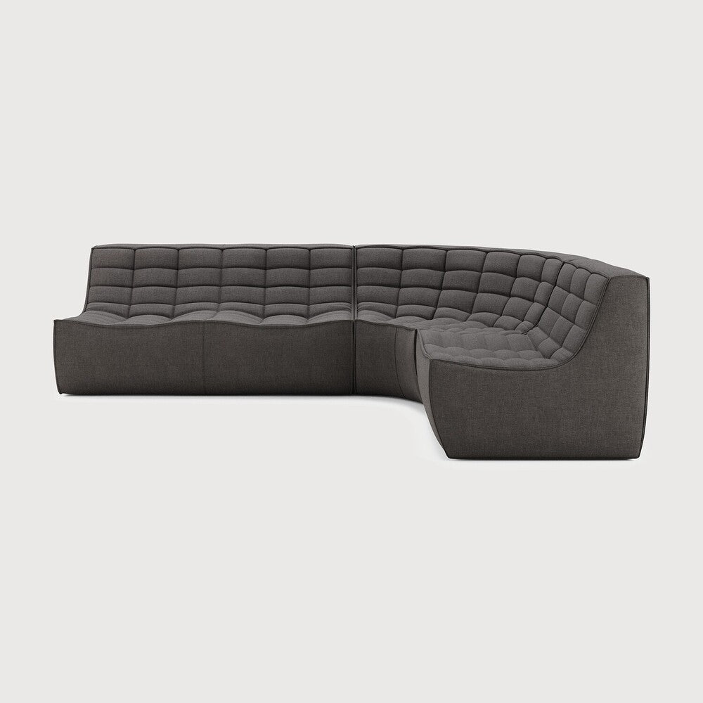 Featuring N701 Dark Grey 90° Round Corner Right Modular Sofa Set by Ethnicraft at Amethyst Home. The N701 sofa is an inviting design that oozes comfort and relaxation. By combining the different modules and sizes, you have unlimited possibilities when it comes to creating your own unique setting. Designed by Jacques Deneef, it’s available in multiple colours and materials, with p. Amethyst Home provides interior design, new construction, custom furniture, and area rugs in the Washington metro area