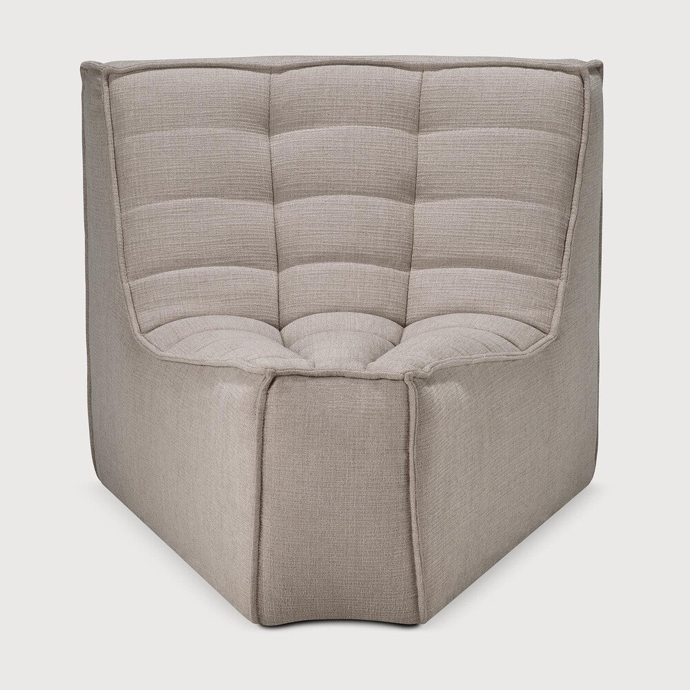 N701 Ecru 45° Round Corner Modular Sofa Piece | ready to ship!