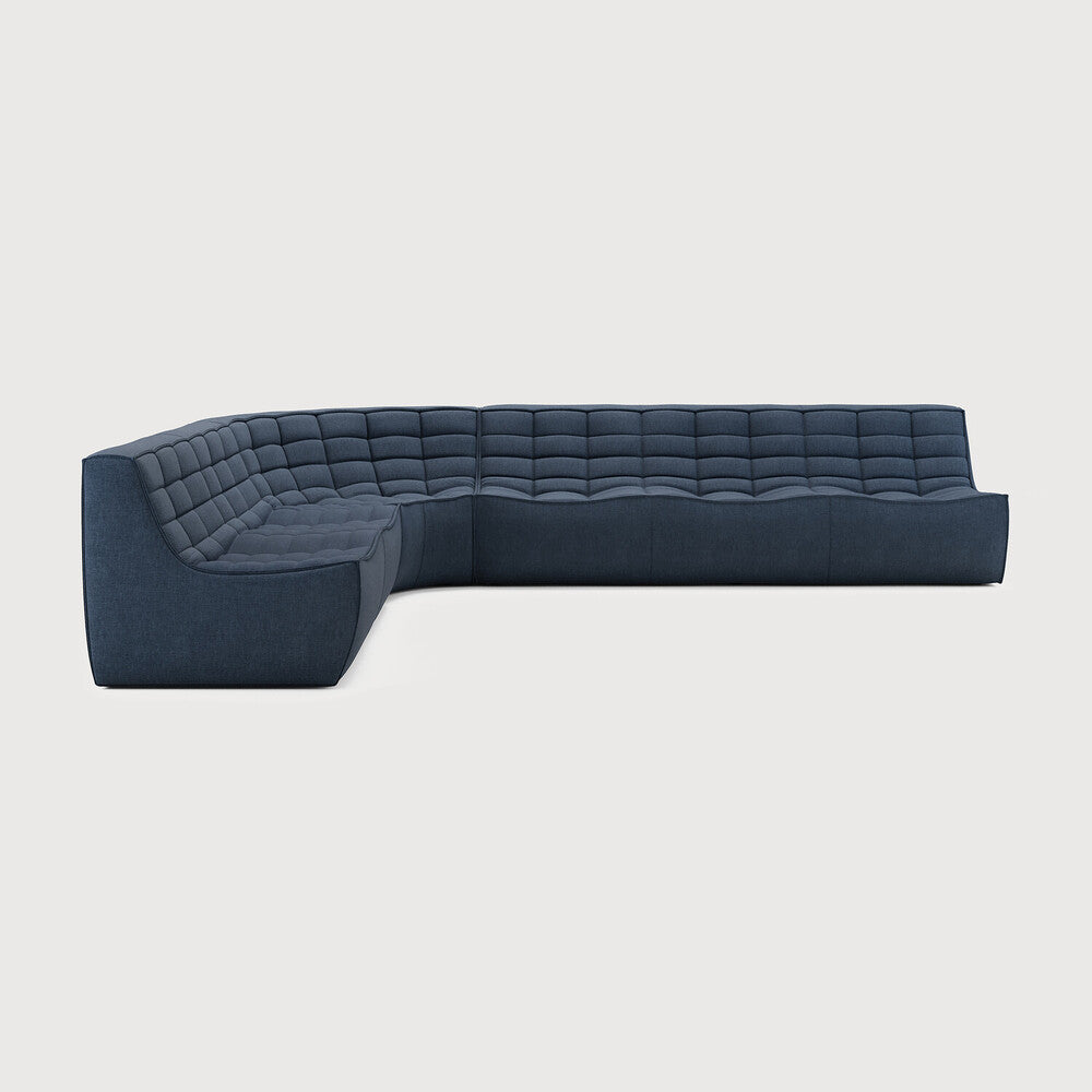 Featuring N701 Graphite 90° Round Left Corner Modular Sofa Set by Ethnicraft at Amethyst Home. The N701 sofa is an inviting design that oozes comfort and relaxation. By combining the different modules and sizes, you have unlimited possibilities when it comes to creating your own unique setting. Designed by Jacques Deneef, it’s available in multiple colours and materials, with pre-con. Amethyst Home provides interior design, new construction, custom furniture, and area rugs in the Dallas metro area