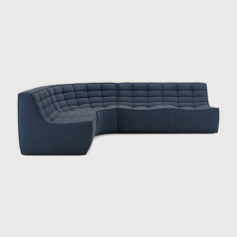 Featuring N701 Graphite 90° Round Left Corner Modular Sofa Set by Ethnicraft at Amethyst Home. The N701 sofa is an inviting design that oozes comfort and relaxation. By combining the different modules and sizes, you have unlimited possibilities when it comes to creating your own unique setting. Designed by Jacques Deneef, it’s available in multiple colours and materials, with pre-conf. Amethyst Home provides interior design, new construction, custom furniture, and area rugs in the Omaha metro area