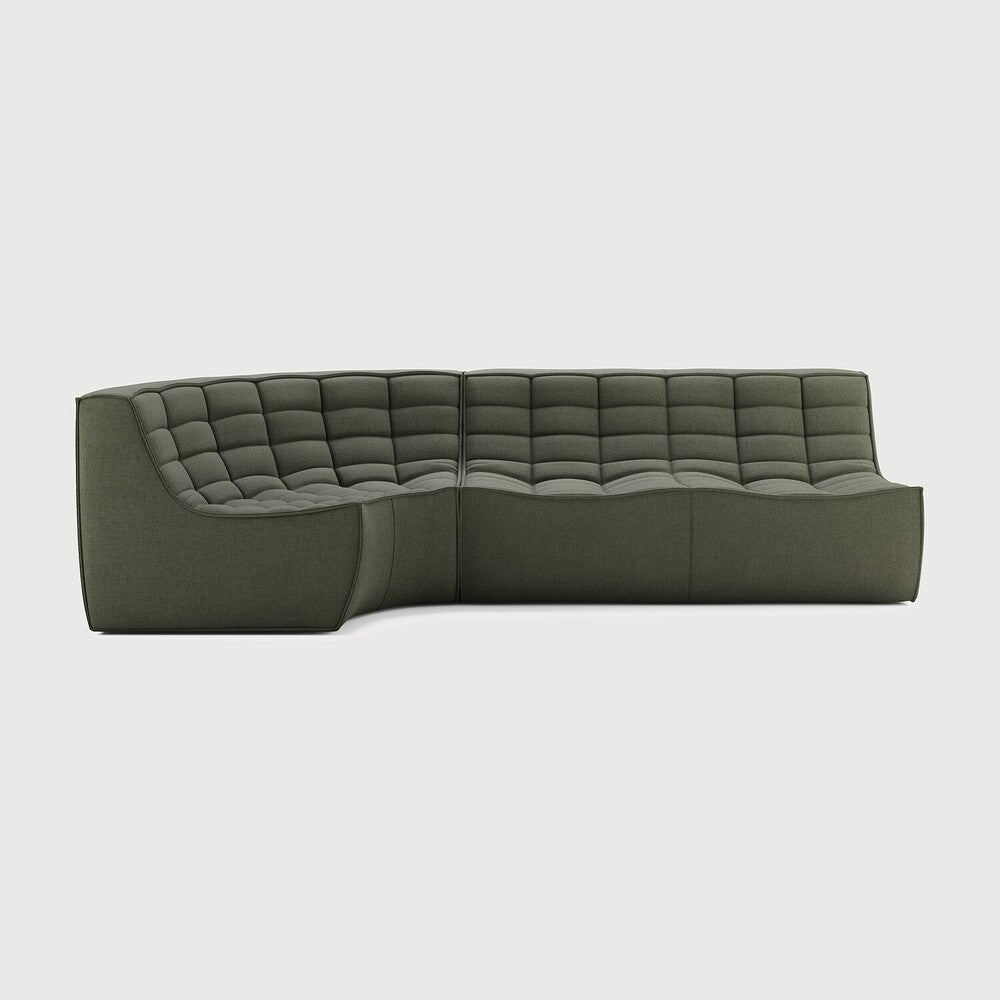 N701 Moss Eco 90° Round Left Corner Modular Sofa Set | ready to ship!