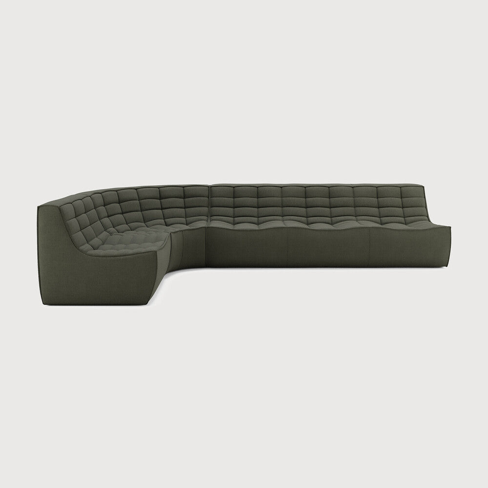 N701 Moss 90° Round Left Corner Modular Sofa Set | ready to ship!