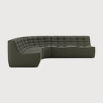 Featuring N701 Moss 90° Round Left Corner Modular Sofa Set by Ethnicraft at Amethyst Home. The N701 sofa is an inviting design that oozes comfort and relaxation. By combining the different modules and sizes, you have unlimited possibilities when it comes to creating your own unique setting. Designed by Jacques Deneef, it’s available in multiple colours and materials, with pre-configur. Amethyst Home provides interior design, new construction, custom furniture, and area rugs in the Miami metro area