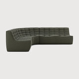 Featuring N701 Moss 90° Round Left Corner Modular Sofa Set by Ethnicraft at Amethyst Home. The N701 sofa is an inviting design that oozes comfort and relaxation. By combining the different modules and sizes, you have unlimited possibilities when it comes to creating your own unique setting. Designed by Jacques Deneef, it’s available in multiple colours and materials, with pre-configur. Amethyst Home provides interior design, new construction, custom furniture, and area rugs in the Miami metro area