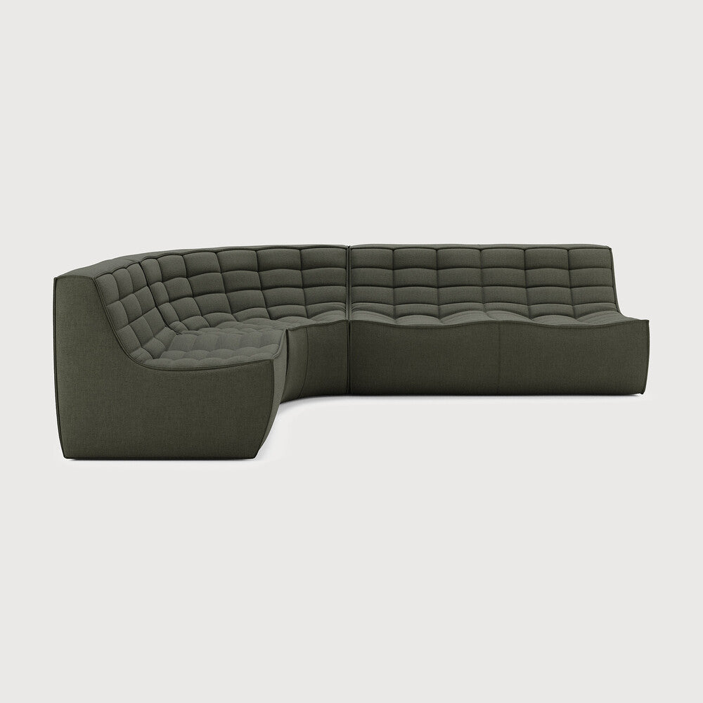 N701 Moss 90° Round Left Corner Modular Sofa Set | ready to ship!