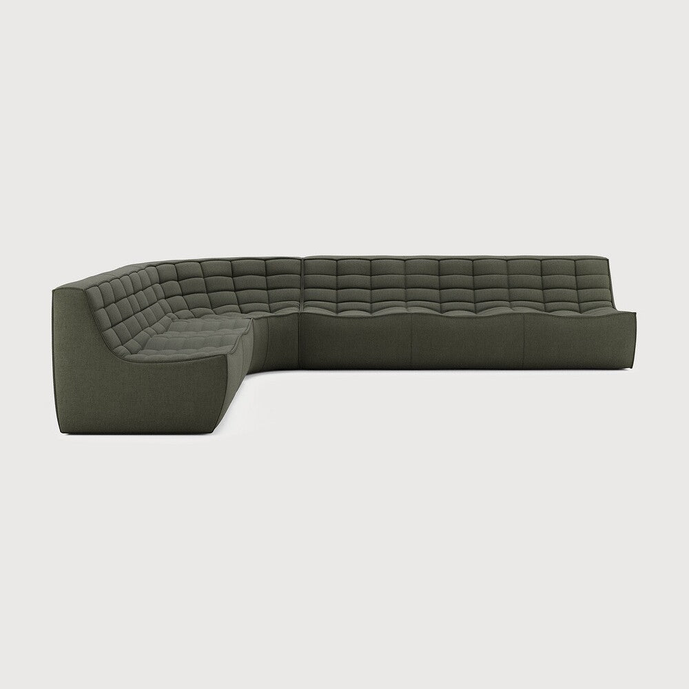 N701 Moss 90° Round Left Corner Sofa Set | ready to ship!