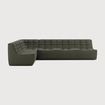 Featuring N701 Moss 90° Square Left Corner Modular Sofa Set by Ethnicraft at Amethyst Home. The N701 sofa is an inviting design that oozes comfort and relaxation. By combining the different modules and sizes, you have unlimited possibilities when it comes to creating your own unique setting. Designed by Jacques Deneef, it’s available in multiple colours and materials, with pre. Amethyst Home provides interior design, new construction, custom furniture, and area rugs in the Newport Beach metro area