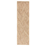 Featuring Naturals Tobago Vero Runner by Jaipur Living at Amethyst Home. The Naturals Tobago Vero rug from Jaipur Living delivers rich texture and organic allure to contemporary homes. The Vero area rug showcases a distinctive diagonal weave design, hand woven of jute. The warm colors of honey and tan of this stunning natural jute rug lends a grounding, boho v.  Amethyst Home provides interior design, new home construction design consulting, vintage area rugs, and lighting in the Miami metro area.
