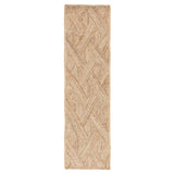 Featuring Naturals Tobago Vero Runner by Jaipur Living at Amethyst Home. The Naturals Tobago Vero rug from Jaipur Living delivers rich texture and organic allure to contemporary homes. The Vero area rug showcases a distinctive diagonal weave design, hand woven of jute. The warm colors of honey and tan of this stunning natural jute rug lends a grounding, boho v.  Amethyst Home provides interior design, new home construction design consulting, vintage area rugs, and lighting in the Miami metro area.