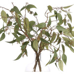 Embrace nature's charm with the green Eucalyptus, thoughtfully displayed in a glass jug. At 23", this piece captures the natural beauty of each petal, making it ideal for brightening up office desks or kitchen countertops. This piece brings everlasting elegance, staying vibrant for any occasion without the hassle of care Amethyst Home provides interior design, new home construction design consulting, vintage area rugs, and lighting in the Calabasas metro area.