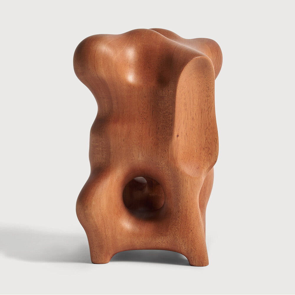 Featuring Natural Mahogany Organic Sculpture by Ethnicraft at Amethyst Home. The contemporary sculptures series was crafted by our in-house master sculptor, Hartoyo. In each piece, the solid mahogany wood is sublimed into geometric and organic shapes. Beautiful from every angle and with the changing light of the day, these intriguing pieces will layer meaning into your home.

I. Amethyst Home provides interior design, new construction, custom furniture, and area rugs in the Laguna Beach metro area