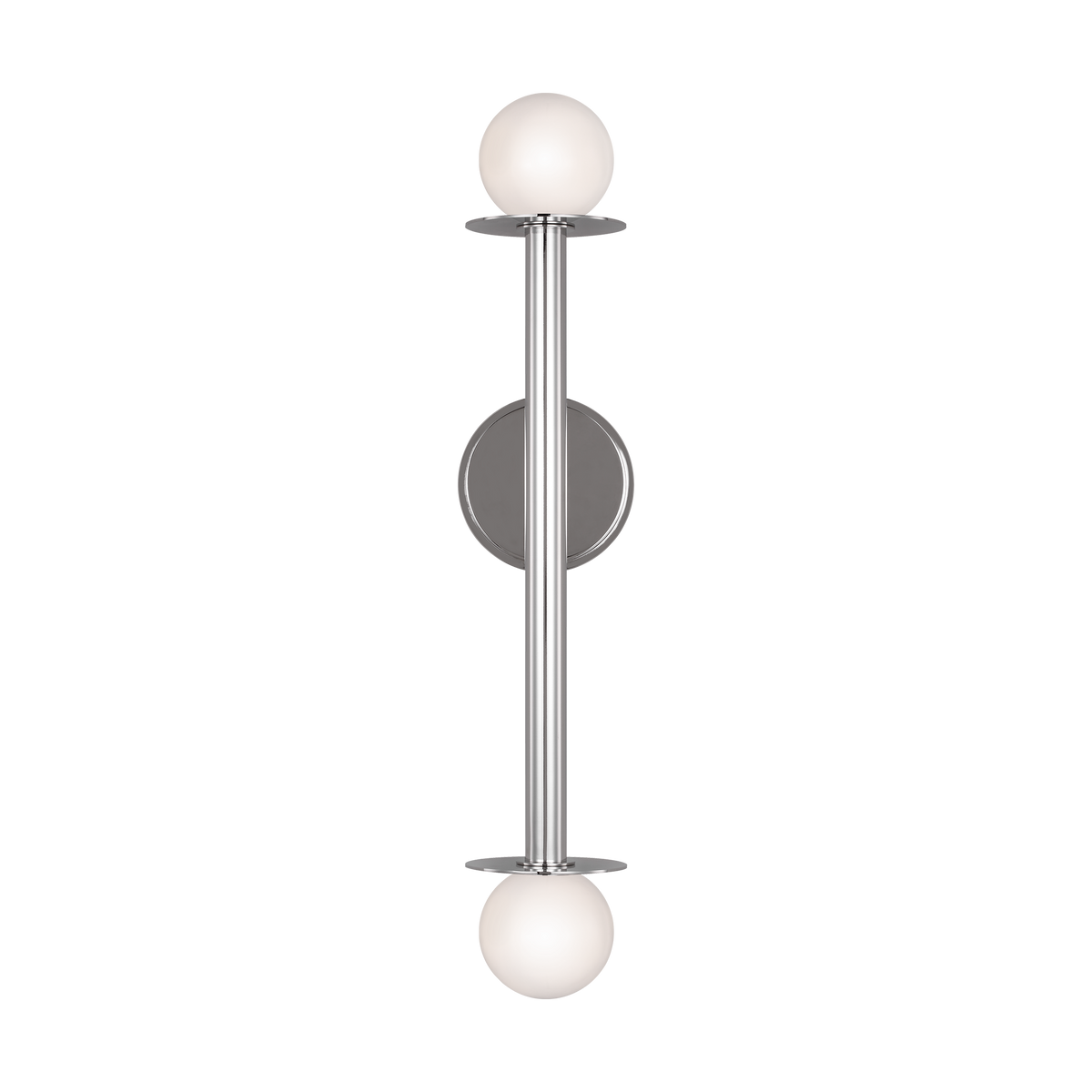 Nodes Double Sconce Polished Nickel | shipping 08/18/2025