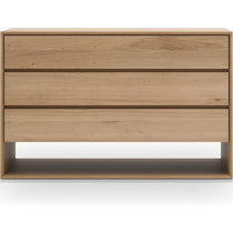 Featuring Nordic Dresser by Ethnicraft at Amethyst Home. Our Nordic Dresser combines refined design with the purity of solid wood. The bevelled edges gives this solid oak furniture an extra edge, we would say. This chest of drawers is made from solid oak and features three drawers.
Size: 51.5'" x 22.5'" x 33"
Material: Oak
Weight: 190 lbs. Amethyst Home provides interior design services, furniture, rugs, and lighting in the Omaha metro area.