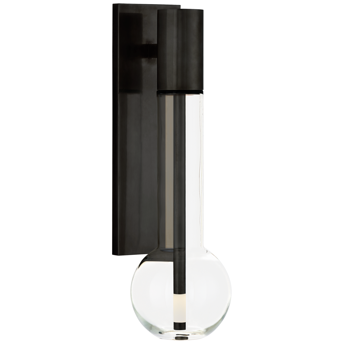 A modern take on classic minimalist lighting, the Kelly Wearstler Nye series showcases the relationship between artisanal-blown clear glass and innovative LED technology with sleek cylindrical metal accents. Featuring clean sculptural lines and harmonious proportions, the globe pendant will lend an elegant touch to interior spaces.Extension : 7"Backplate : 4.25" x 15. Amethyst Home provides interior design, new construction, custom furniture, and area rugs in the Scottsdale metro area