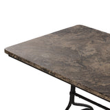 Nyssa Dining Table - Warm Grey Marble | shipping 09/25/2026