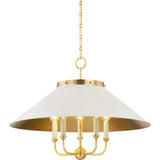 Clivedon Chandelier - Aged Brass/Off White | ready to ship!