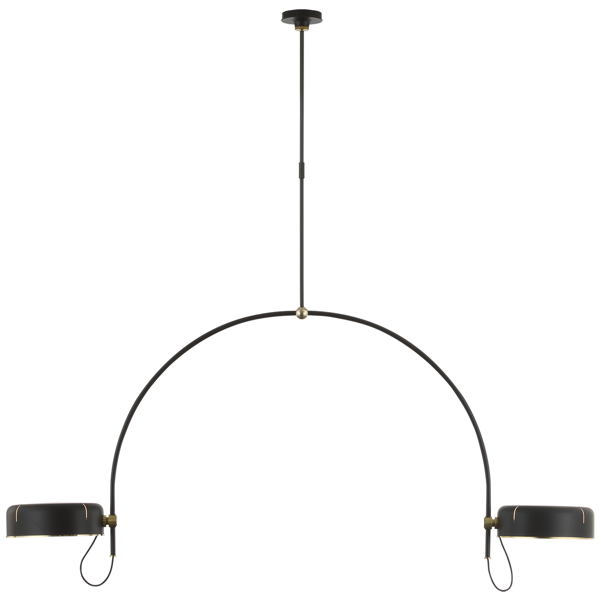 Oso 72" Linear Arched Pendant Modern Iron and Hand-Rubbed Antique Brass | shipping 10/21/2025