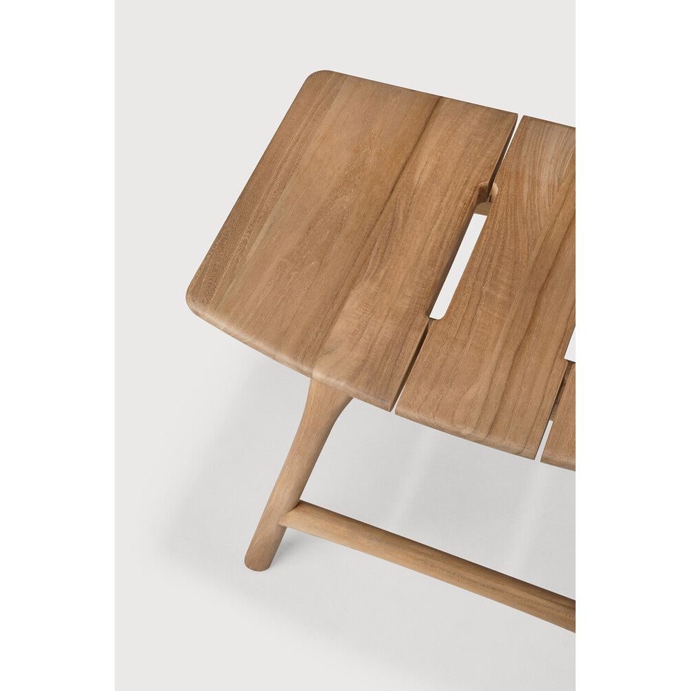 Featuring Osso No Cushion Teak Outdoor Stool by Ethnicraft at Amethyst Home. The beauty of balance and symmetry found in nature has inspired the Osso collection. This solid teak stool takes quality and comfortable seating design outdoors. Use with or without seat cushion.Weight : 8 lb Dimensions: 13 in W x 20 in L x 19.5 in HBrushed : NoCollection : OssoFloor Protector : YesMain. Amethyst Home provides interior design, new construction, custom furniture, and area rugs in the Kansas City metro area