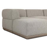 Evander Outdoor 3 Pc Sectional W/ Ottoman - Ramiro Ecru