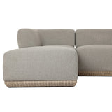 Evander Outdoor 4 Pc Sectional W/ Ottoman - Ramiro Ecru