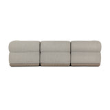 Evander Outdoor 3 Pc Sectional W/ Ottoman - Ramiro Ecru