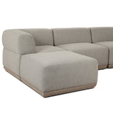 Evander Outdoor 4 Pc Sectional W/ Ottoman - Ramiro Ecru